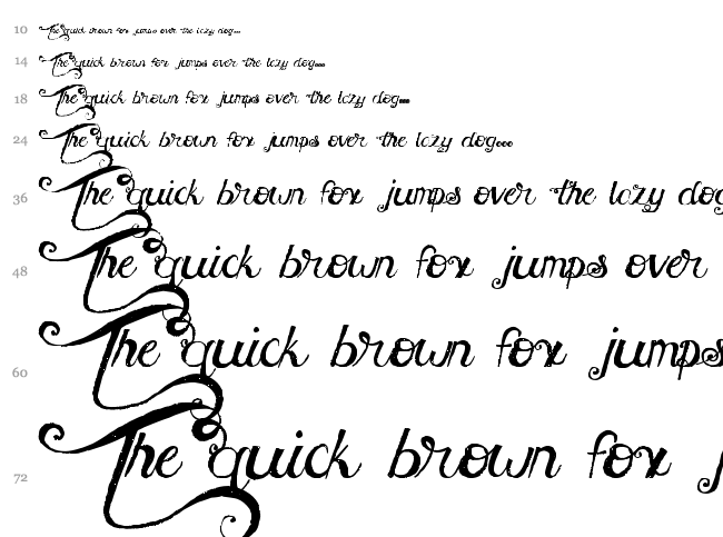 MTF Under Your Skin font waterfall